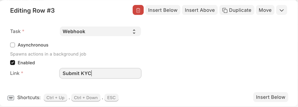 link al webhook