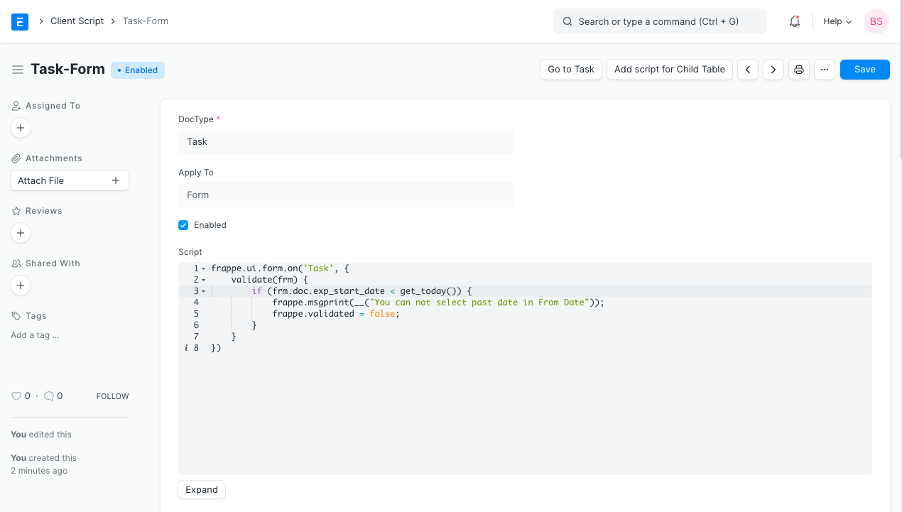 Script client