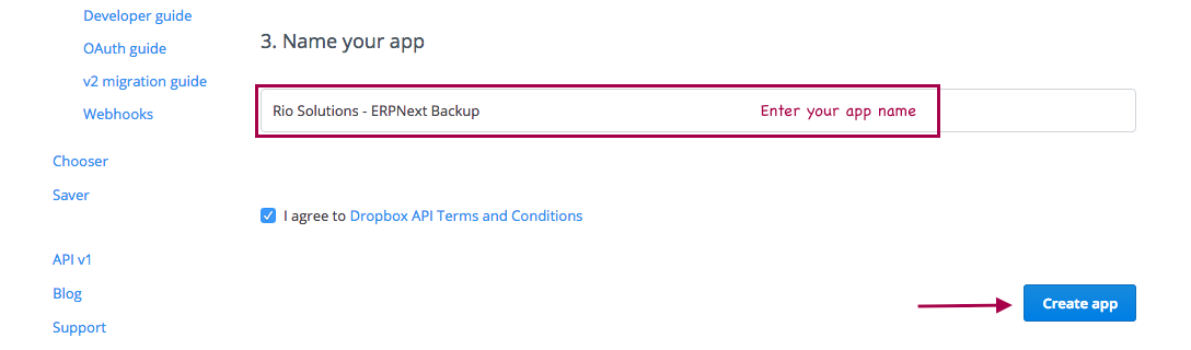 Nome dell'APP di configurazione