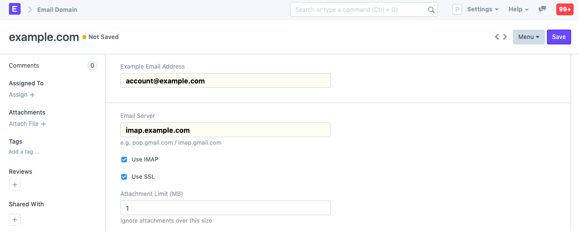 Dominio email