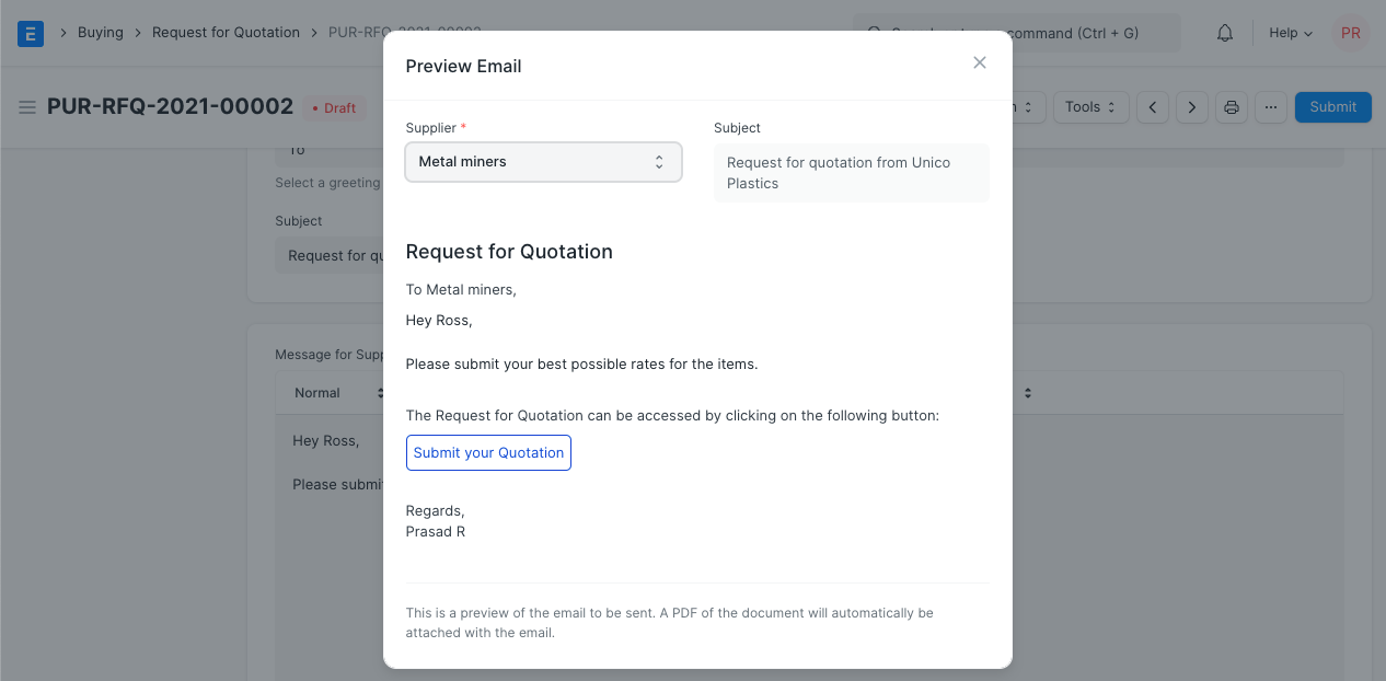 Anteprima email