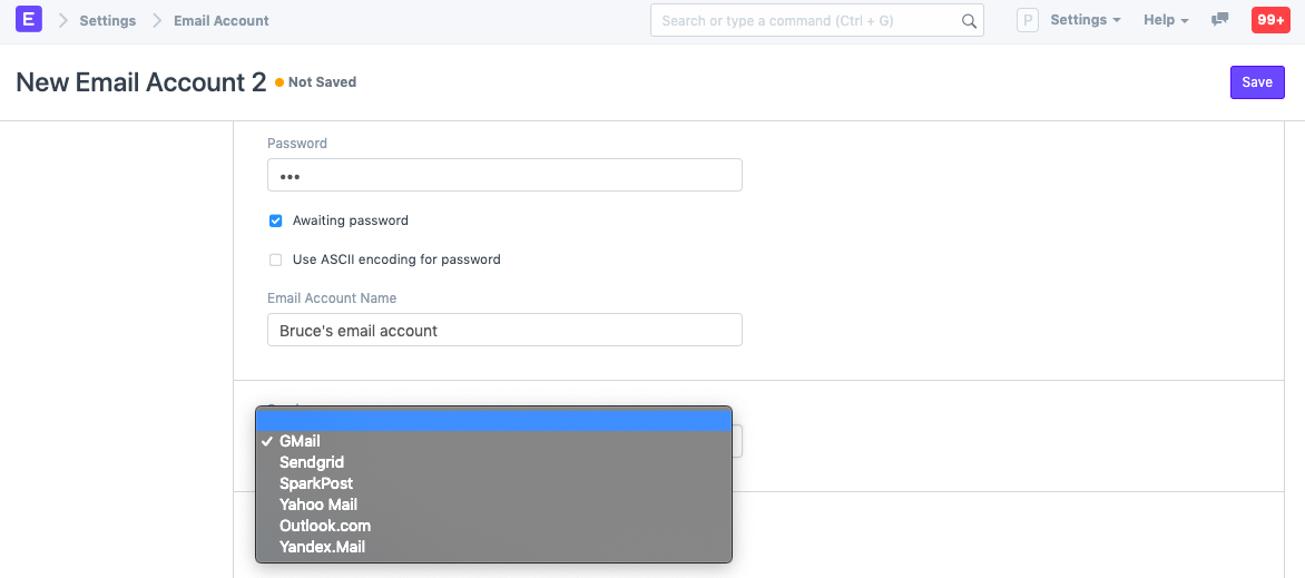 Un servizio di email