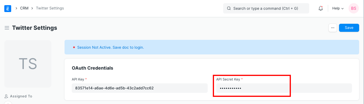 Digita la password