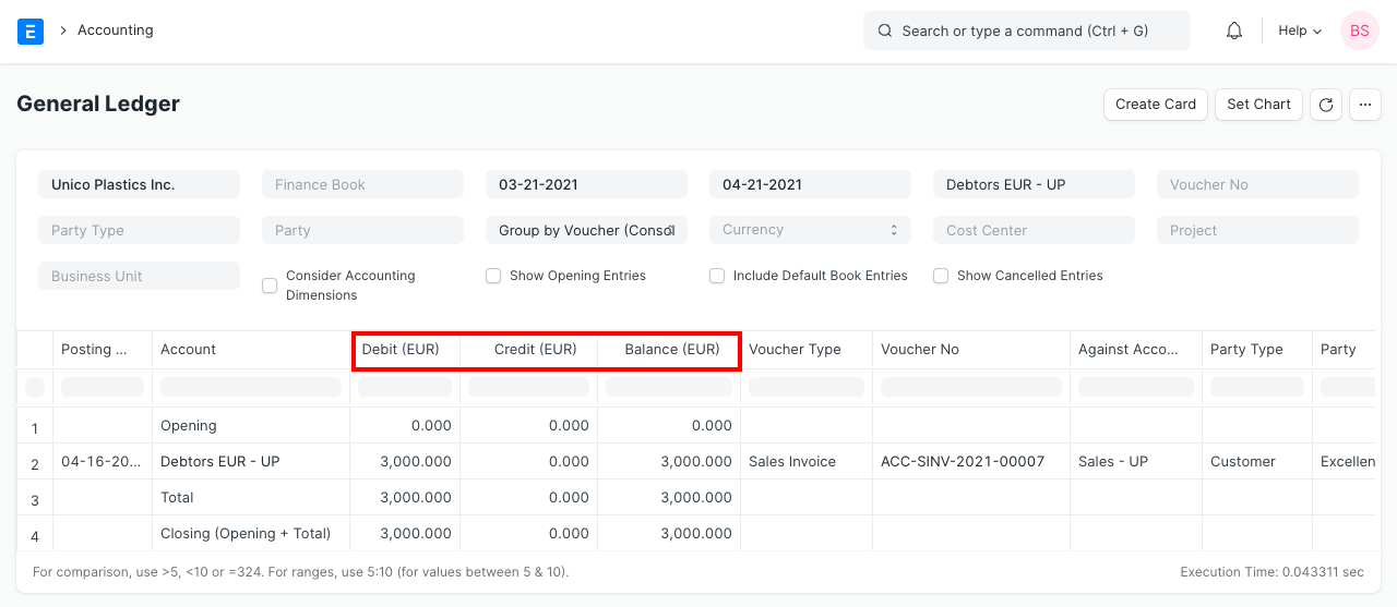 Multivaluta in General Ledger