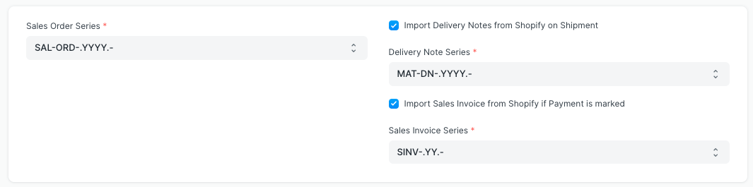 Configurazione di Shopify Sync per gli ordini