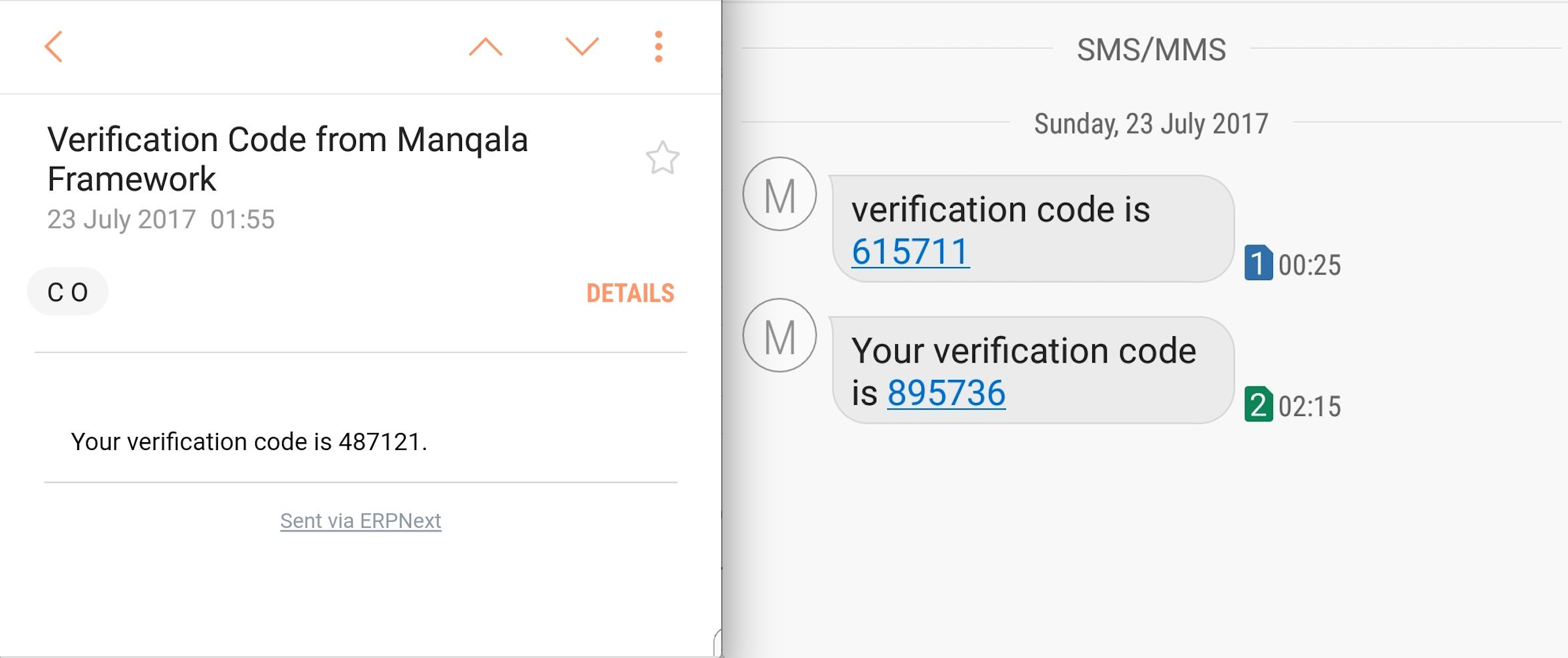 Sia email che SMS