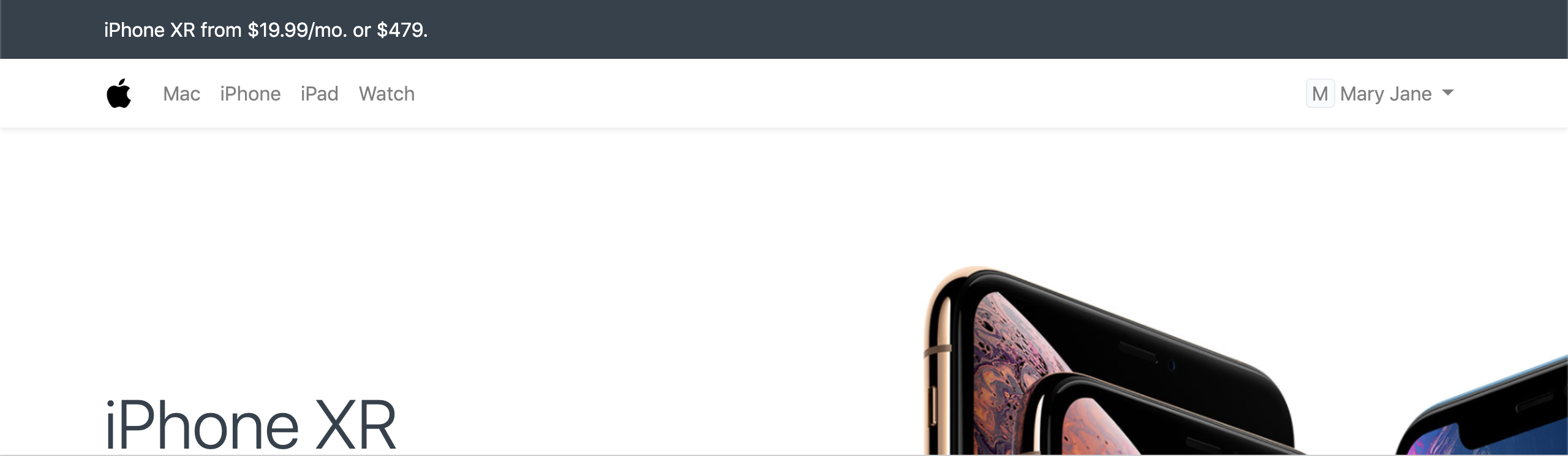 Banner sito web