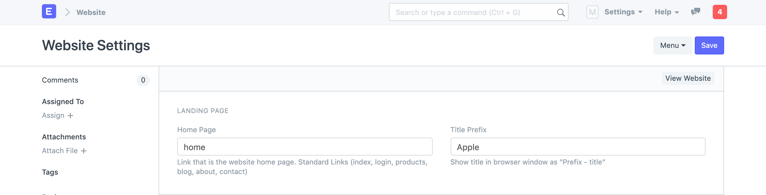 SITO WEB – LANDING PAGE: