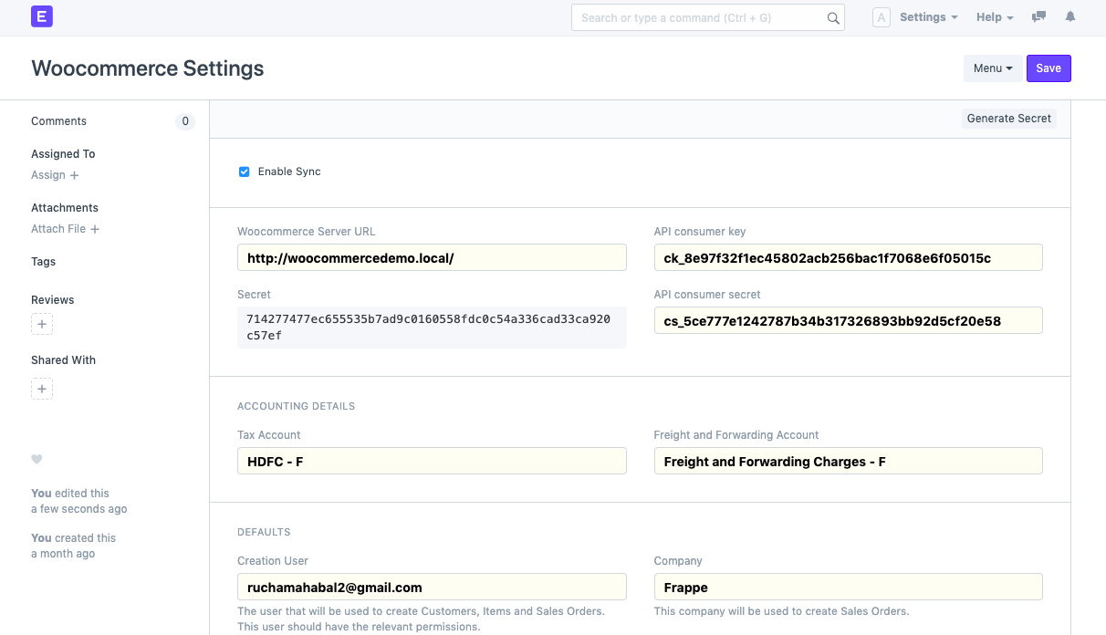Impostazioni WooCommerce